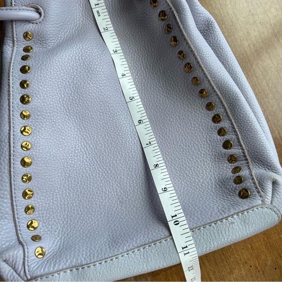 The Sak Pebble Leather Shoulder Bag with Gold Tone Stud Accents in Lavender - Picture 14 of 15